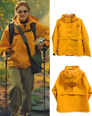 黃色沖鋒衣工服戶外服定制 黃色沖鋒衣工服戶外服定制